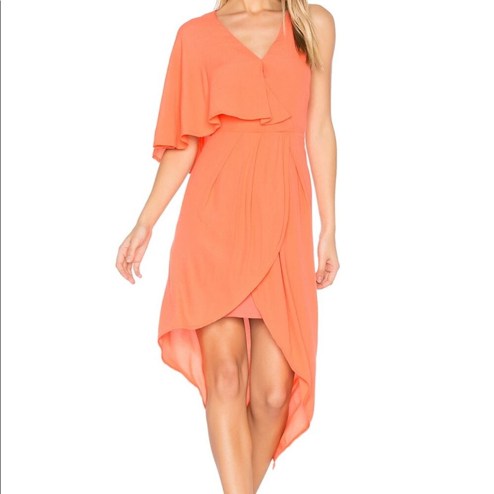 Elliatt Asymmetrical Dress Blood Orange Glow